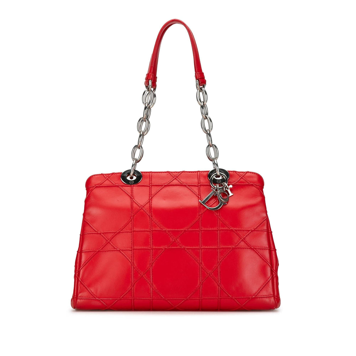 Dior Small Lambskin Cannage Soft Zip Shopping Tote (SHG-nnBORZ) Rovelle Bags