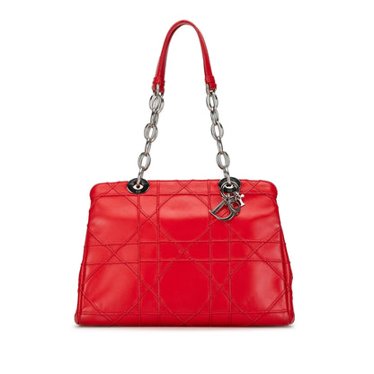 Dior Small Lambskin Cannage Soft Zip Shopping Tote (SHG-nnBORZ) Rovelle Bags
