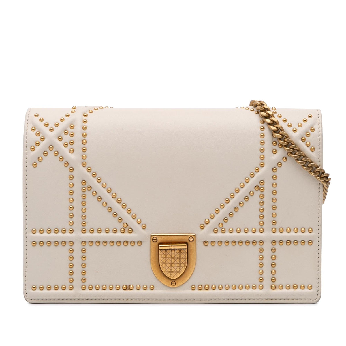 Dior Small Lambskin Studded Diorama Crossbody Rovelle Bags