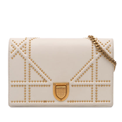 Dior Small Lambskin Studded Diorama Crossbody Rovelle Bags