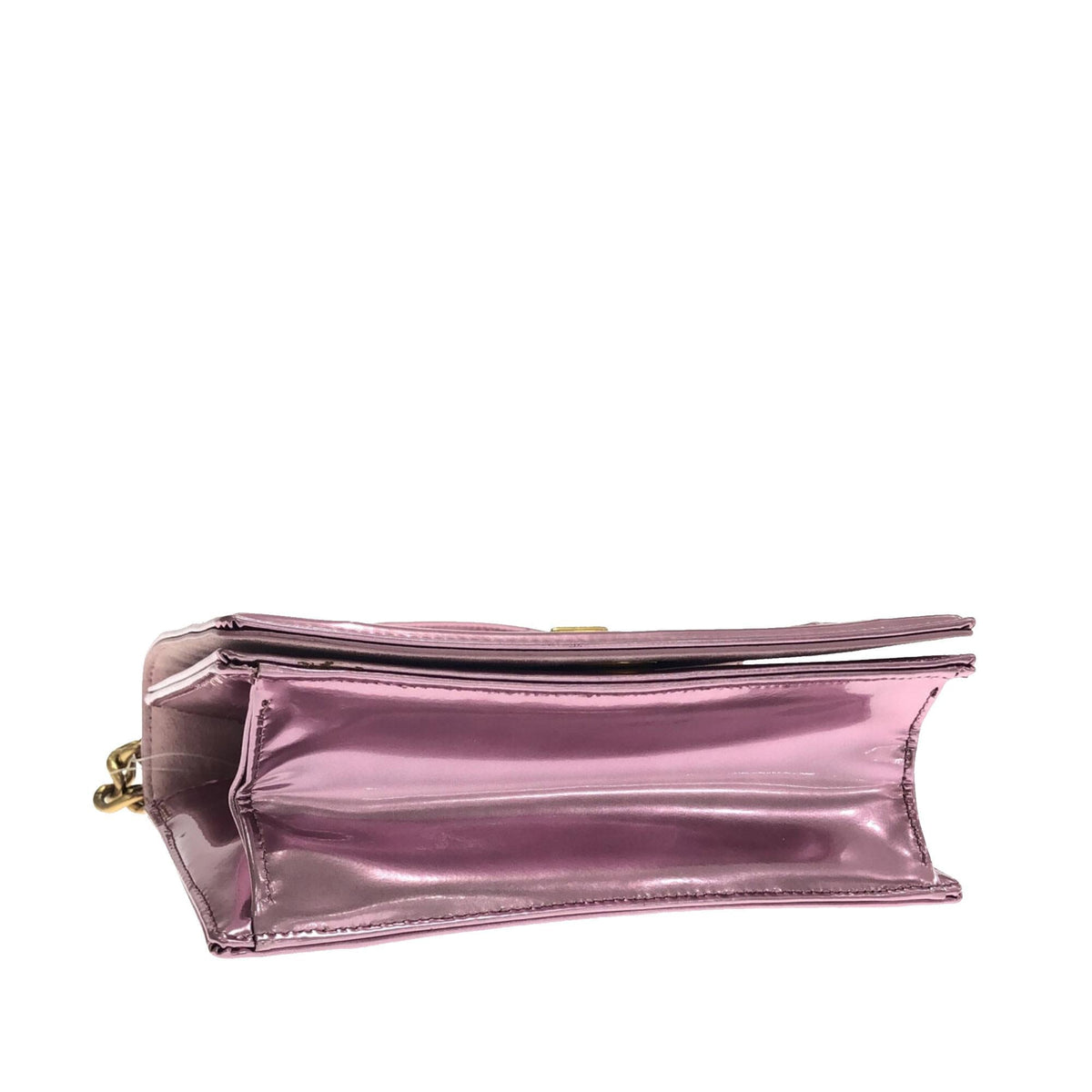 Dior Small Studded Metallic Patent Diorama Flap (SHG-d9sLuM) Rovelle Bags