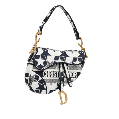Dior Stars Embroidered Canvas Saddle Bag (SHG-MiPqVc) Rovelle Bags