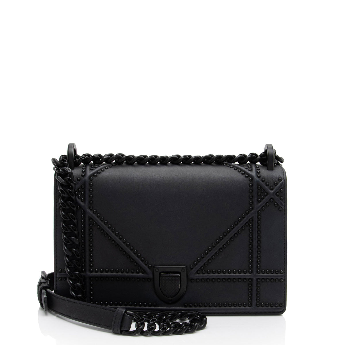Dior Matte Calfskin Studded Diorama Small Shoulder Bag (SHF-oMRVIQ) Rovelle Bags