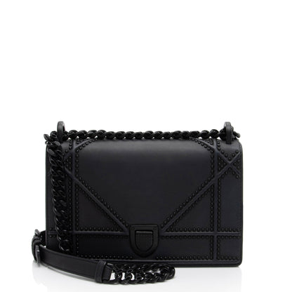 Dior Matte Calfskin Studded Diorama Small Shoulder Bag (SHF-oMRVIQ) Rovelle Bags