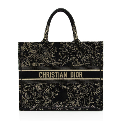 Dior Velvet Jardin d'Hiver Large Book Tote (SHF-6hqWXM) Rovelle Bags