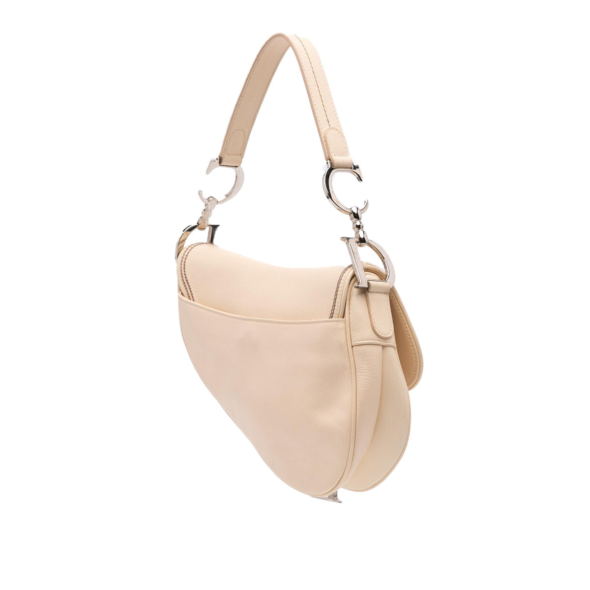 Dior Woven Trim Grained Calfskin Saddle Bag Rovelle Bags