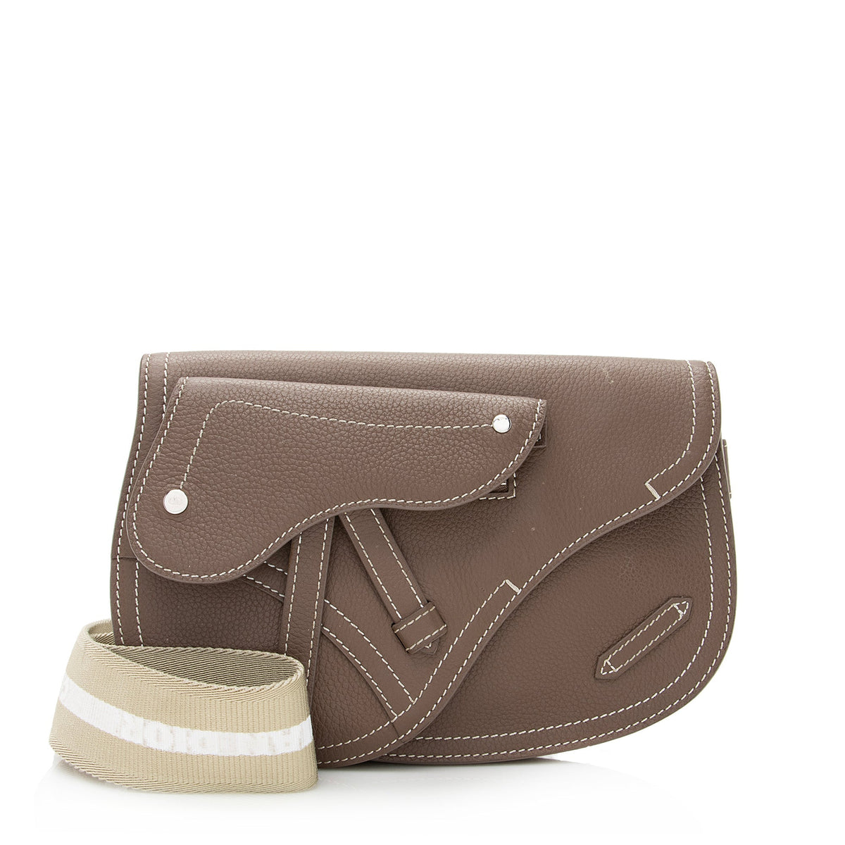 Dior X KAWS Grained Calfskin Saddle Pouch Messenger Bag (SHF-22431) Rovelle Bags