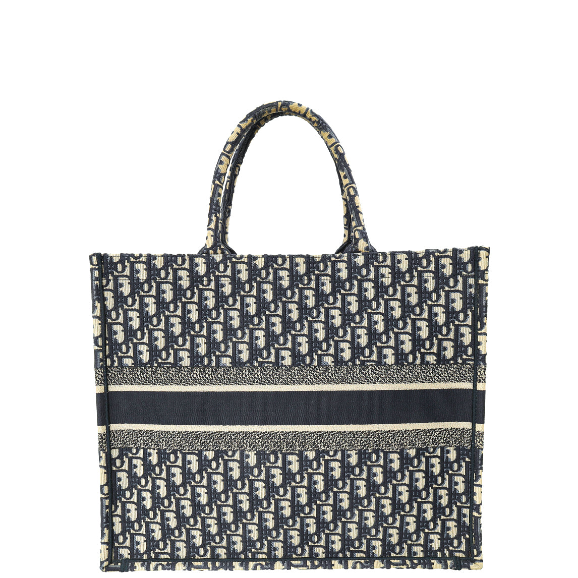 Christian Dior Blue Oblique Embroidered Book Tote Large Bag Rovelle Bags