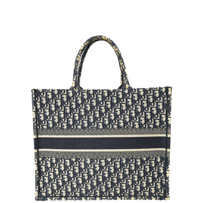 Christian Dior Blue Oblique Embroidered Book Tote Large Bag Rovelle Bags