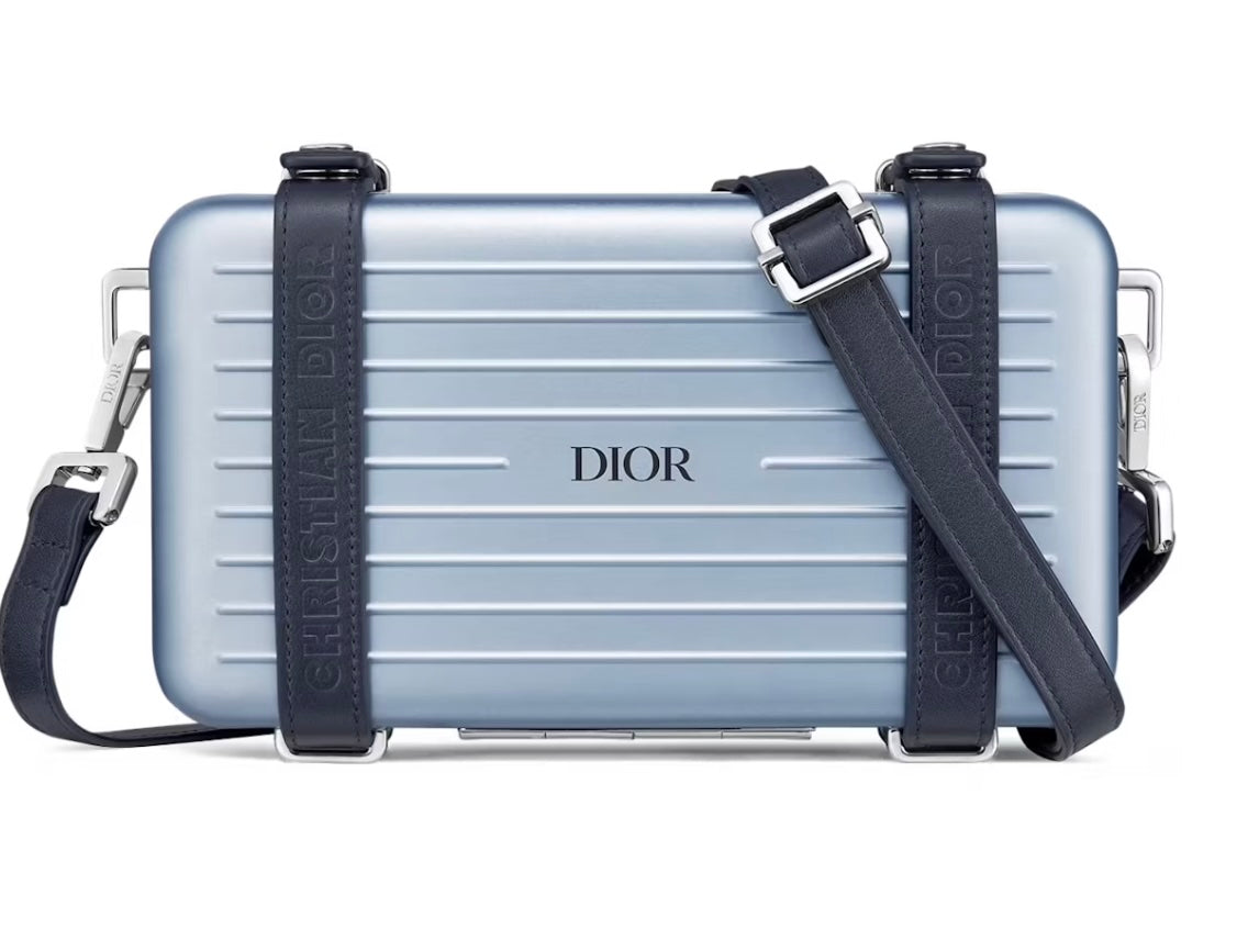 DIOR X RIMOWA ALUMINUM PERSONAL CLUTCH ON STRAP Rovelle Bags