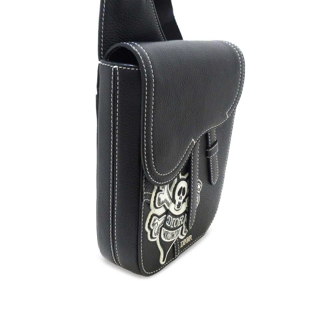Dior x Stussy Bee Applique Saddle Crossbody (SHG-YU6ytT) Rovelle Bags
