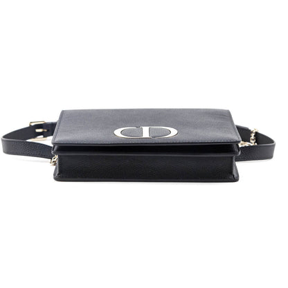 Dior Black Grained Calfskin 2-In-1 30 Montaigne Pouch Rovelle Bags