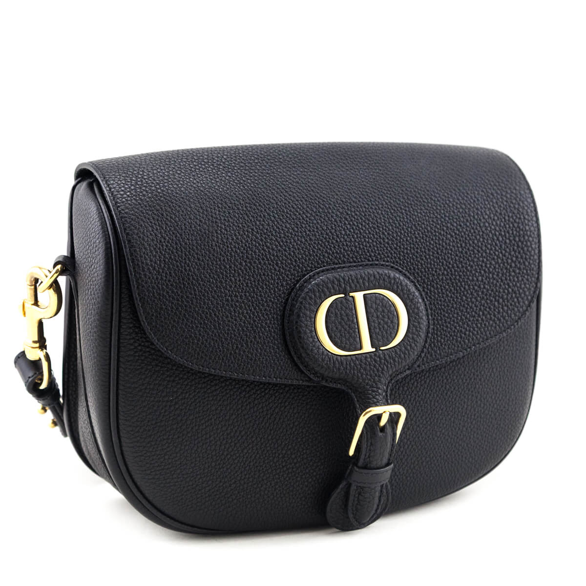 Dior Black Grained Calfskin Large Bobby Flap Bag Rovelle Bags