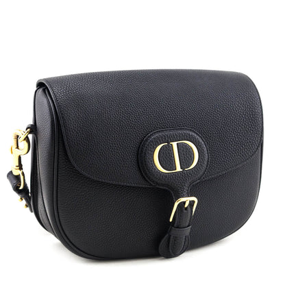 Dior Black Grained Calfskin Large Bobby Flap Bag Rovelle Bags