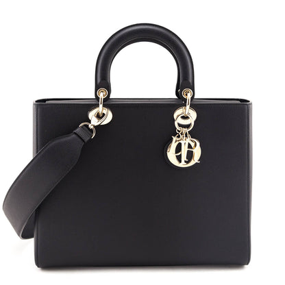 Dior Black Lady D-Sire Large Tote Bag Rovelle Bags
