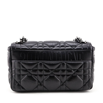 Dior Black Lambskin Quilted Macrocannage Medium Caro Bag Rovelle Bags