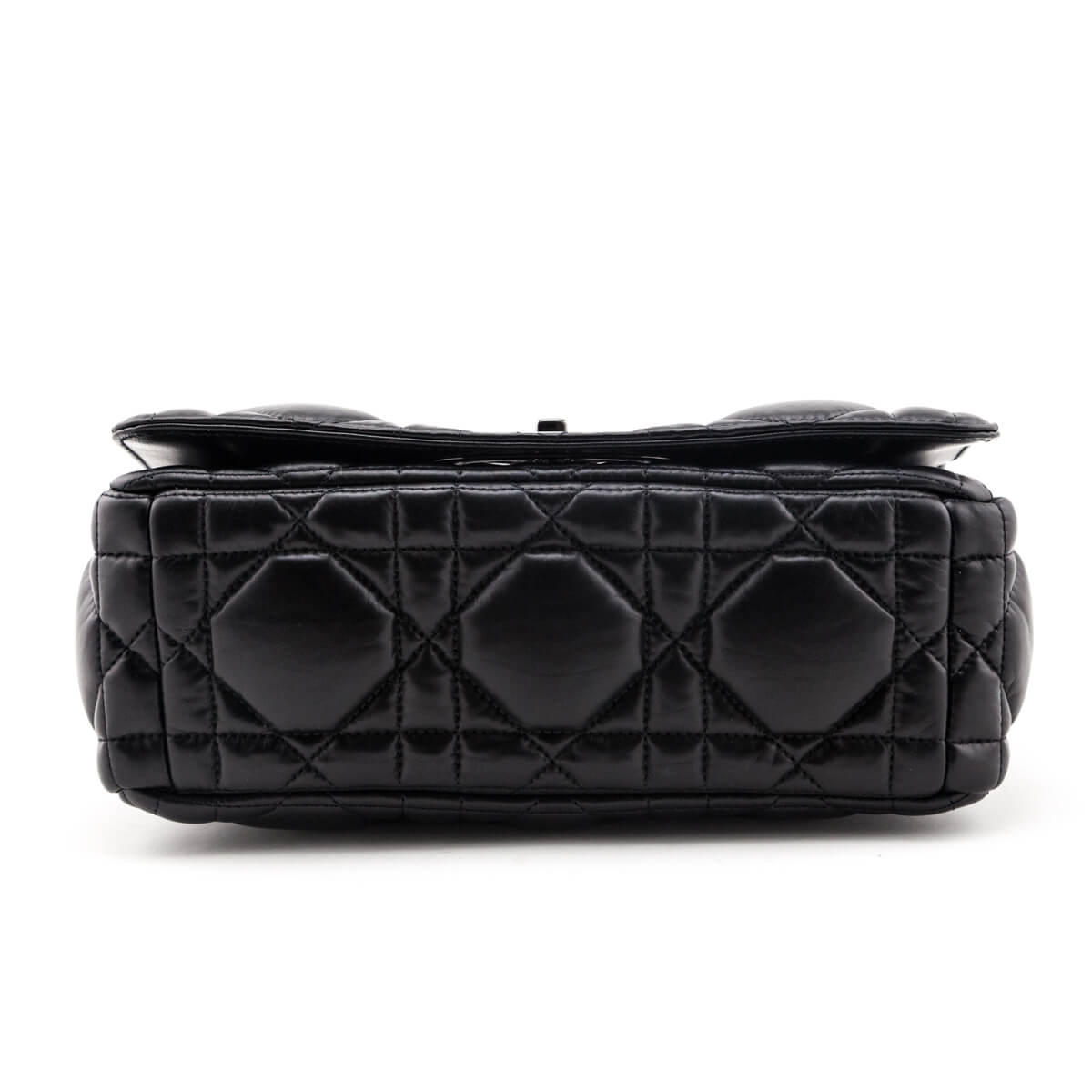 Dior Black Lambskin Quilted Macrocannage Medium Caro Bag Rovelle Bags