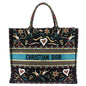Dior Black Multicolor Embroidered Large Book Tote Rovelle Bags