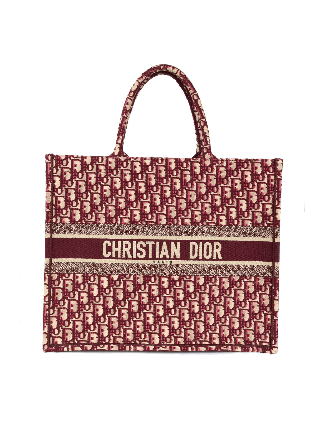 Dior Large Burgundy Oblique Book Tote Rovelle Bags