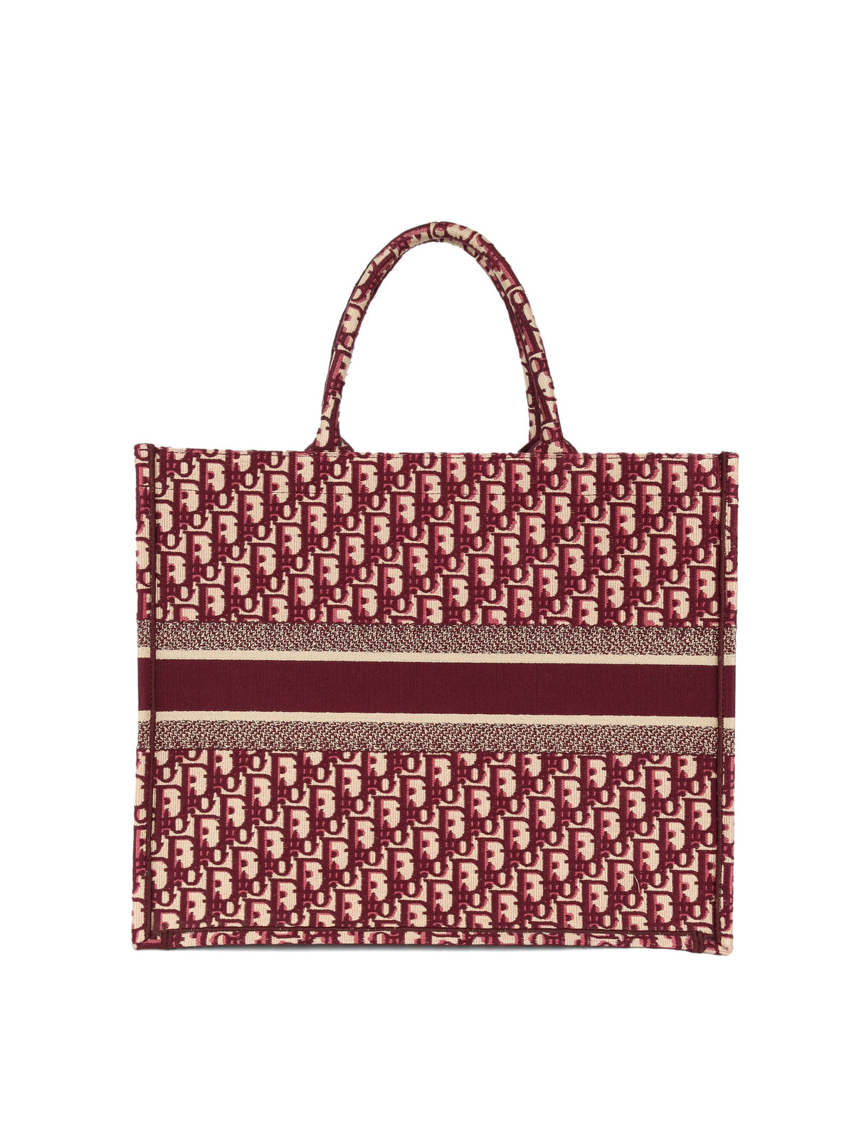 Dior Large Burgundy Oblique Book Tote Rovelle Bags