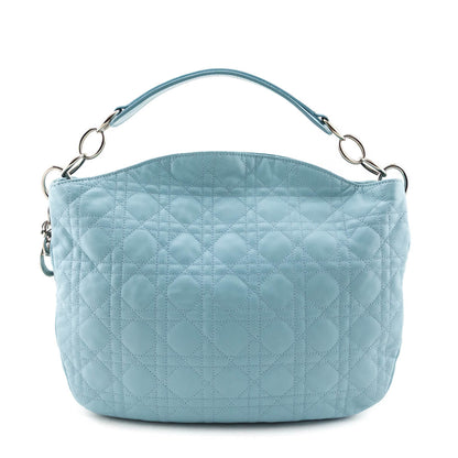 Dior Light Blue Lambskin Cannage Medium Dior Soft Hobo Rovelle Bags