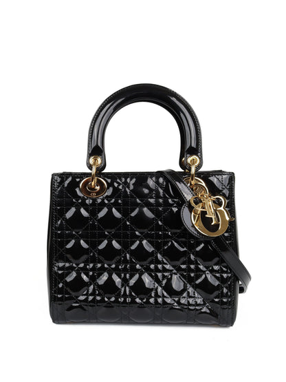 Dior Medium Black Lady Dior Bag Rovelle Bags