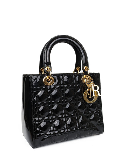 Dior Medium Black Lady Dior Bag Rovelle Bags