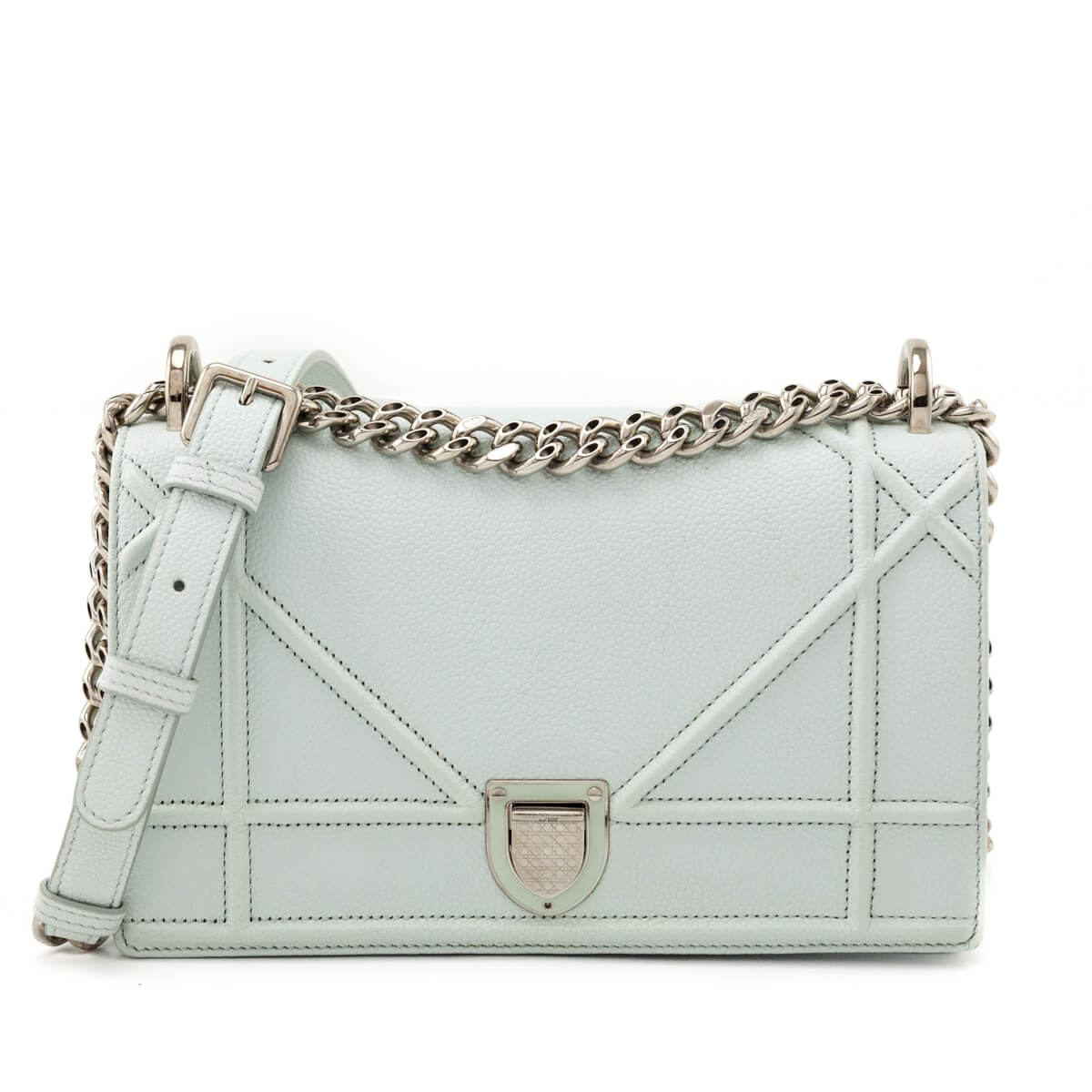 Dior Mint Grained Calfskin Small Diorama Flap Bag Rovelle Bags