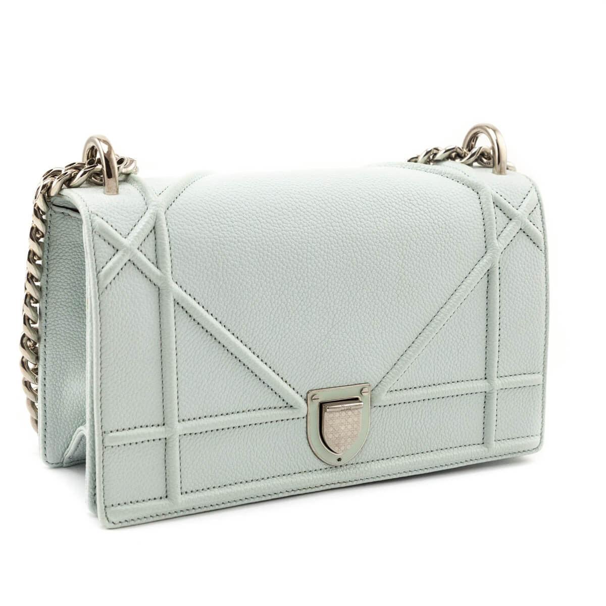 Dior Mint Grained Calfskin Small Diorama Flap Bag Rovelle Bags