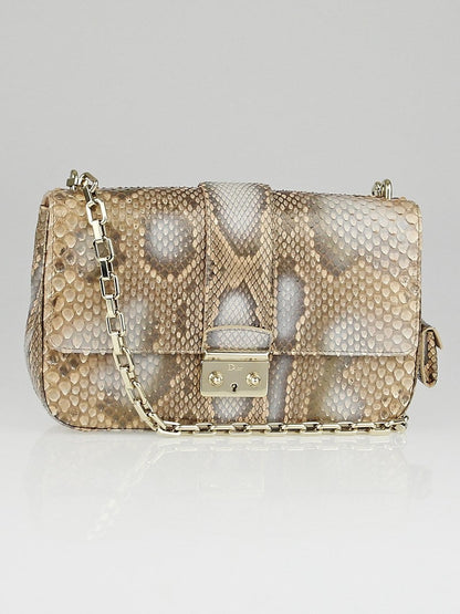 CHRISTIAN DIOR PERLE BRONZE PYTHON BAG Rovelle Bags