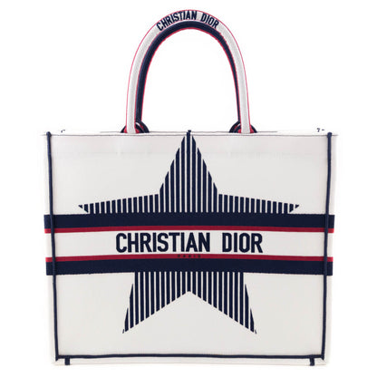 Dior White Canvas Embroidered Large Dioralps Book Tote Rovelle Bags
