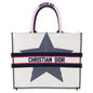 Dior White Canvas Embroidered Large Dioralps Book Tote Rovelle Bags