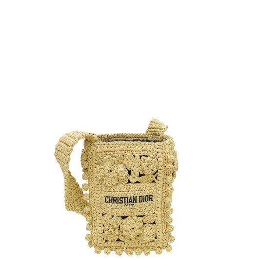 Christian Dior Natural Raffia D-Bubble Bucket Small Bag Rovelle Bags