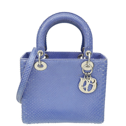 Christian Dior Purple Python Lady Dior Medium Bag Rovelle Bags