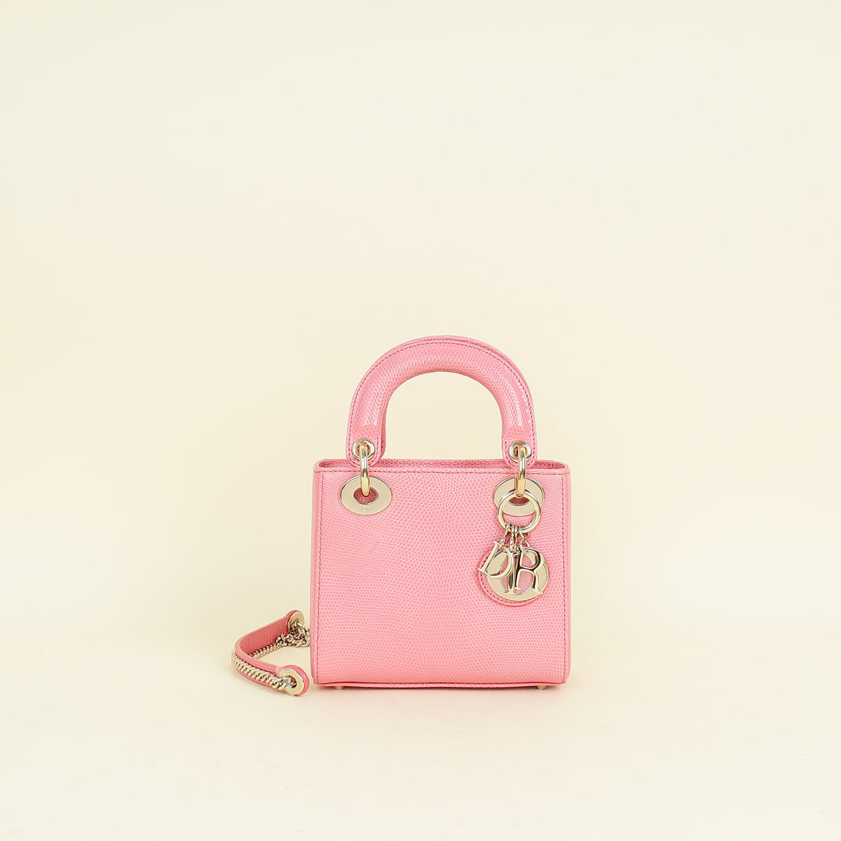Christian Dior Pink Lady Dior Lizard Mini Chain Bag Rovelle Bags