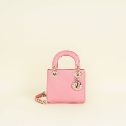 Christian Dior Pink Lady Dior Lizard Mini Chain Bag Rovelle Bags