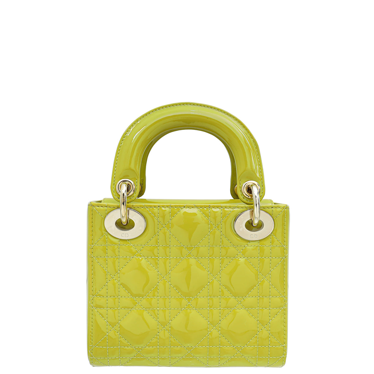 Christian Dior Lime Yellow Lady Dior Mini Bag Rovelle Bags