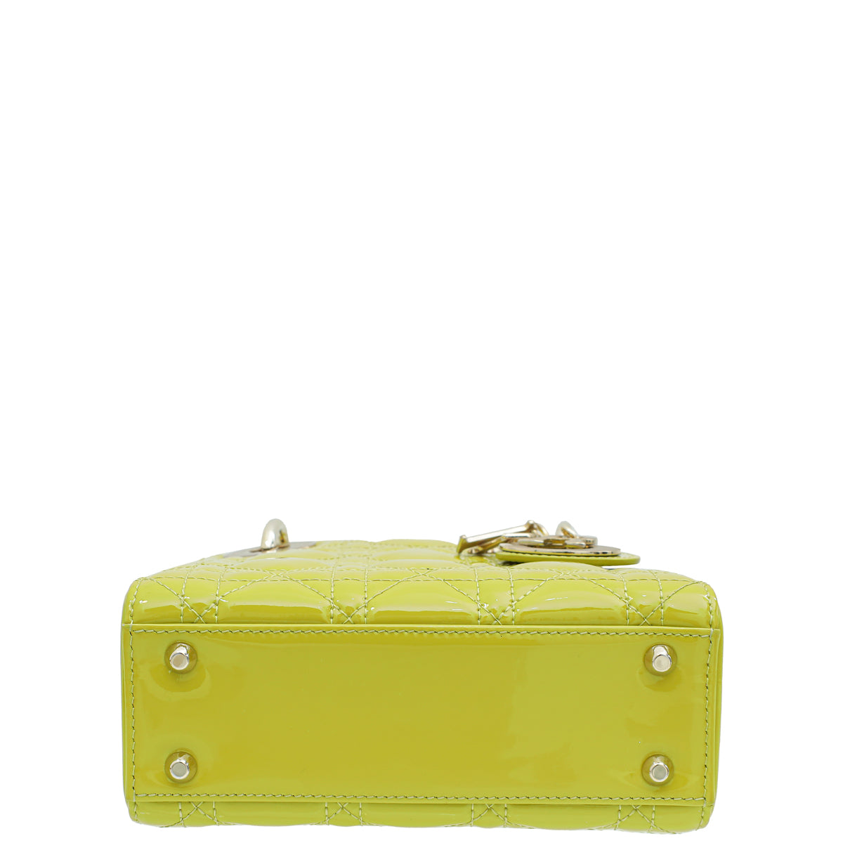 Christian Dior Lime Yellow Lady Dior Mini Bag Rovelle Bags