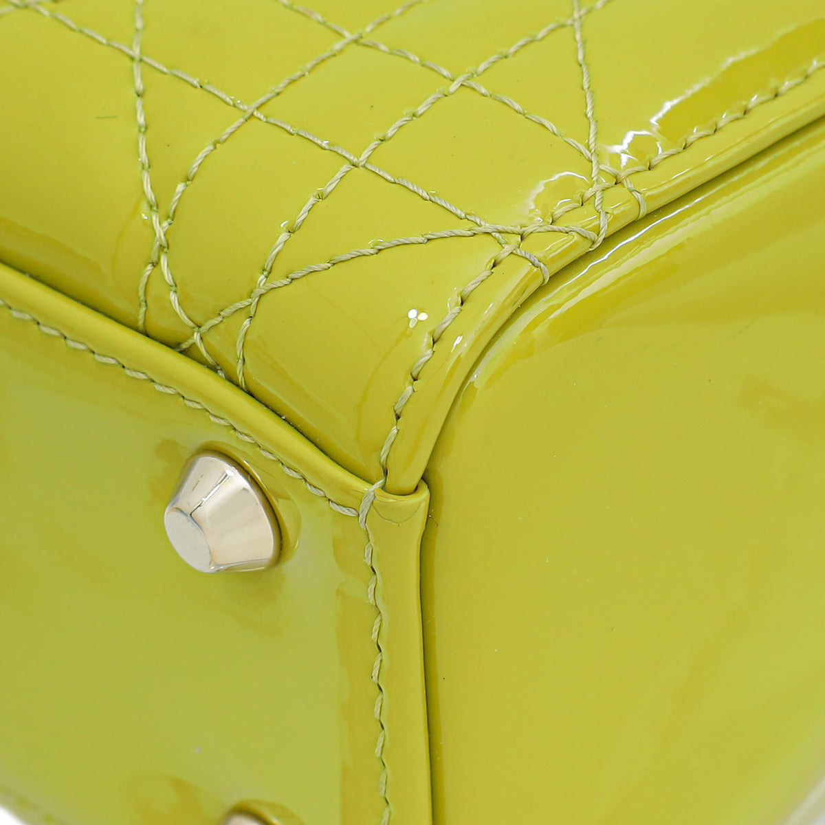 Christian Dior Lime Yellow Lady Dior Mini Bag Rovelle Bags