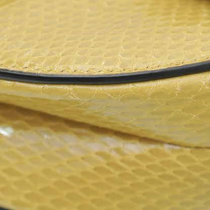 Christian Dior Dark Mustard Python Saddle Mini Bag Rovelle Bags