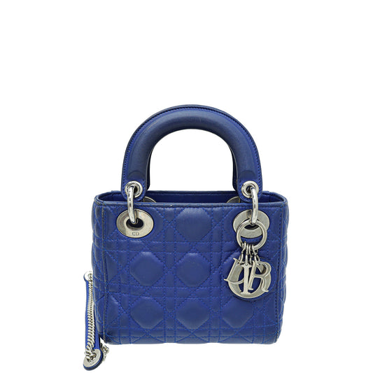 Christian Dior Blue Mini Chain Lady Dior Bag Rovelle Bags