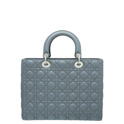 Christian Dior Grey Lady Dior Large Bag Rovelle Bags