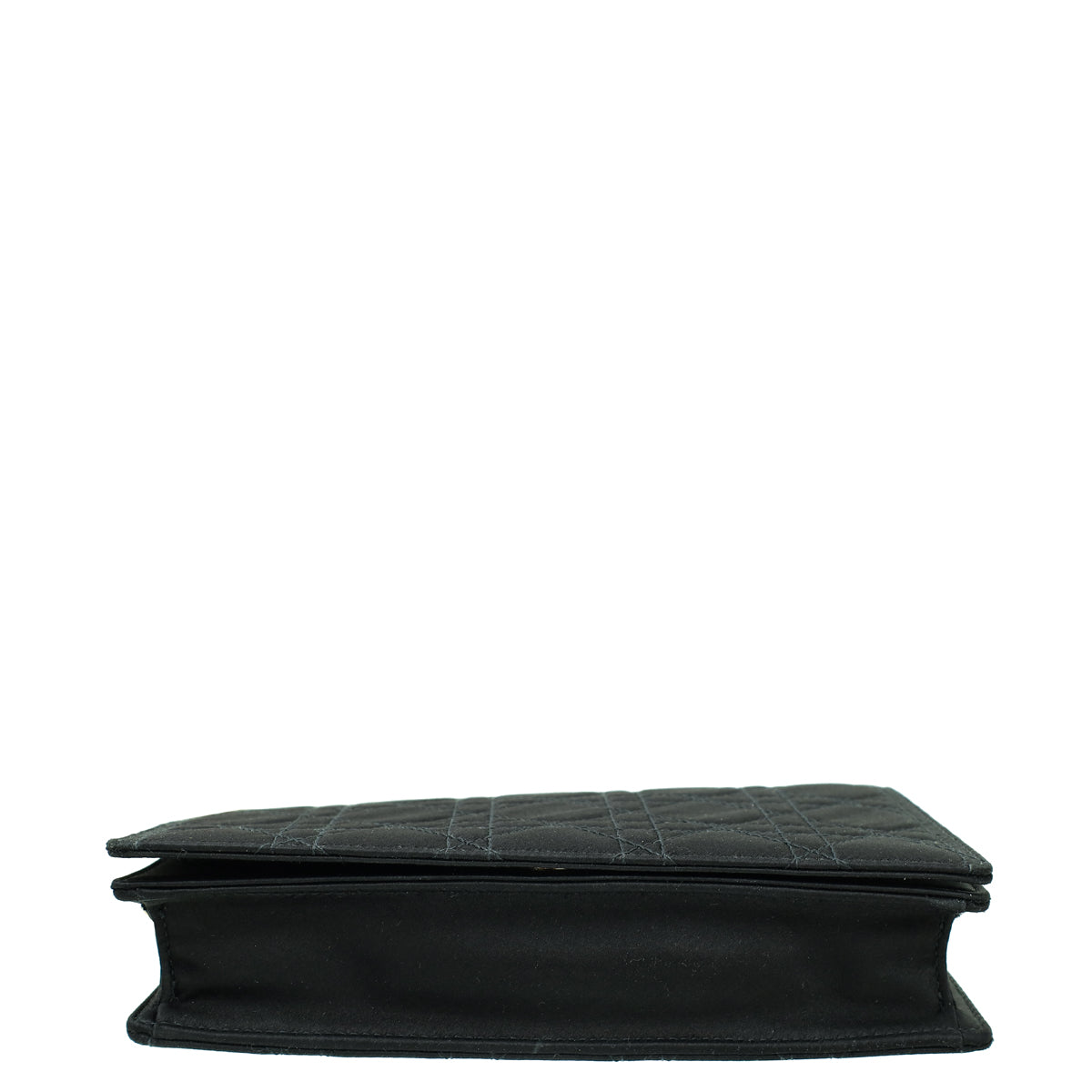 Christian Dior Black Satin Lady Dior Convertible Chain Clutch Rovelle Bags