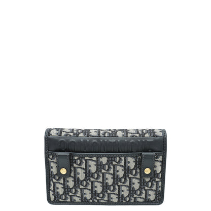 Christian Dior Navy Blue 30 Montaigne Oblique 2 Way Chain Pouch Rovelle Bags