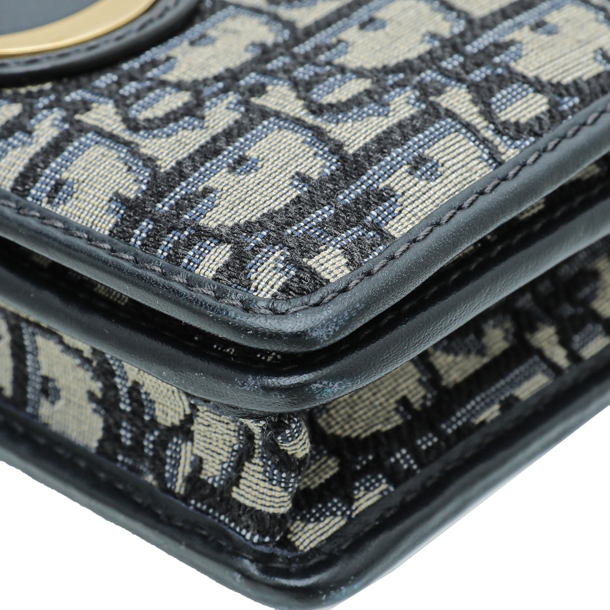 Christian Dior Navy Blue 30 Montaigne Oblique 2 Way Chain Pouch Rovelle Bags