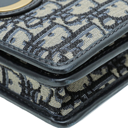 Christian Dior Navy Blue 30 Montaigne Oblique 2 Way Chain Pouch Rovelle Bags