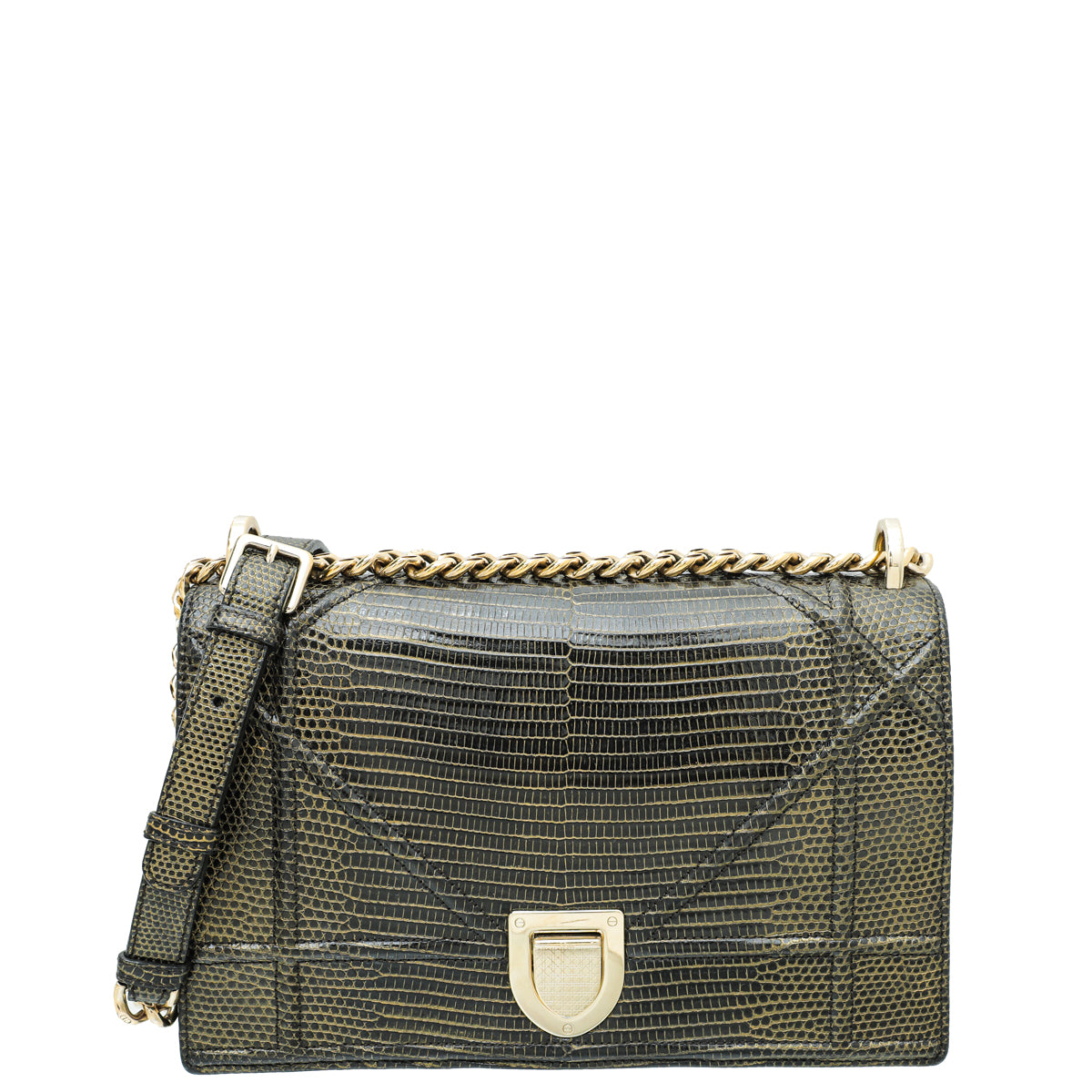 Christian Dior Bicolor Lizard Diorama Medium Bag Rovelle Bags
