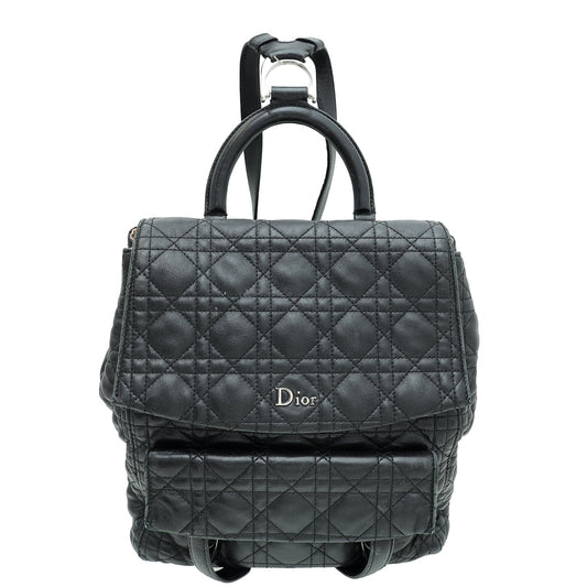 Christian Dior Black Stardust Cannage Large Backpack Bag Rovelle Bags