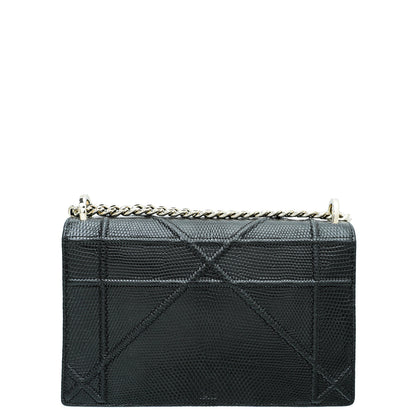 Christian Dior Black Lizard Diorama Medium Bag Rovelle Bags