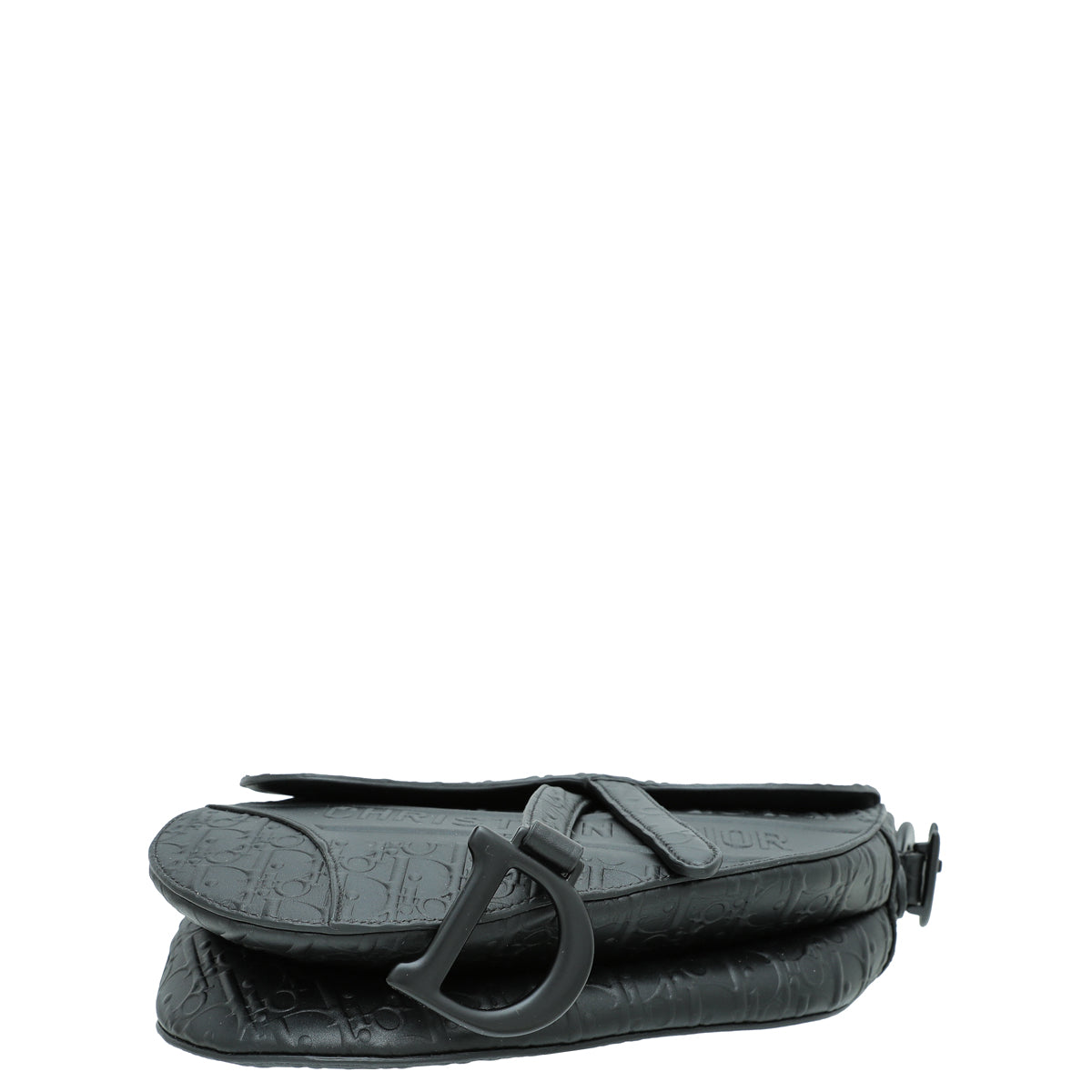 Christian Dior Black Oblique Embossed Saddle Medium Bag Rovelle Bags